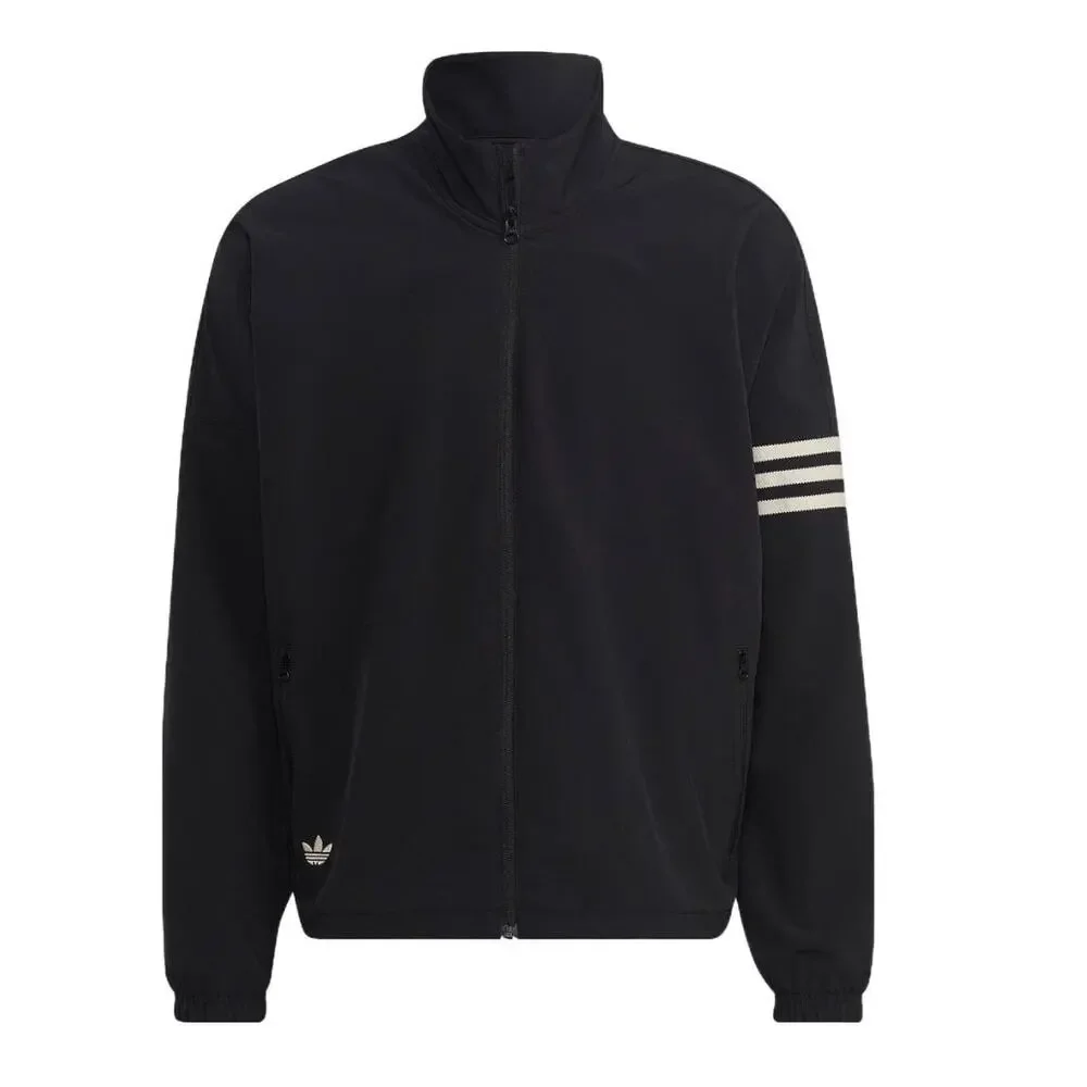Adidas Neuclassics Track Jacket Black Full Zip Up Men's MEDIUM Athletic Casual